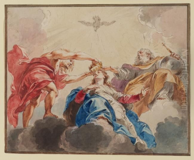 Coronation of the Virgin Oil Painting by (studio of) Rubens, Peter Paul