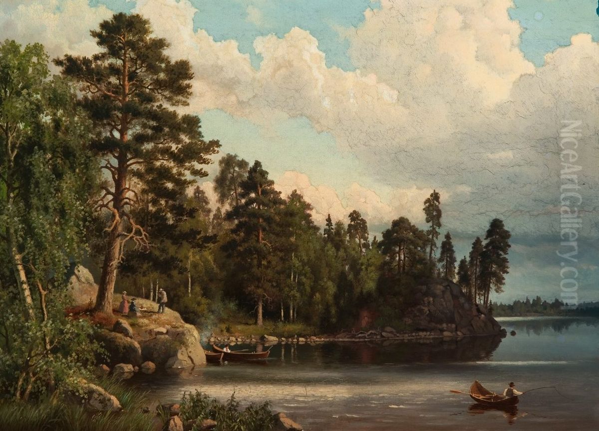 Summer Landscape Oil Painting by Ferdinand von Wright