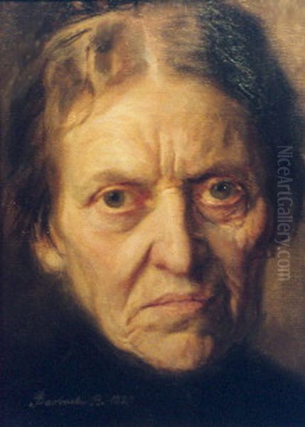 Babcia Oil Painting by Boleslaw Barbacki