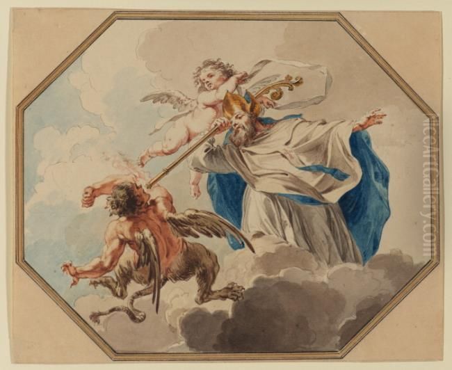 Saint Gregory of Nazianzus Oil Painting by (studio of) Rubens, Peter Paul