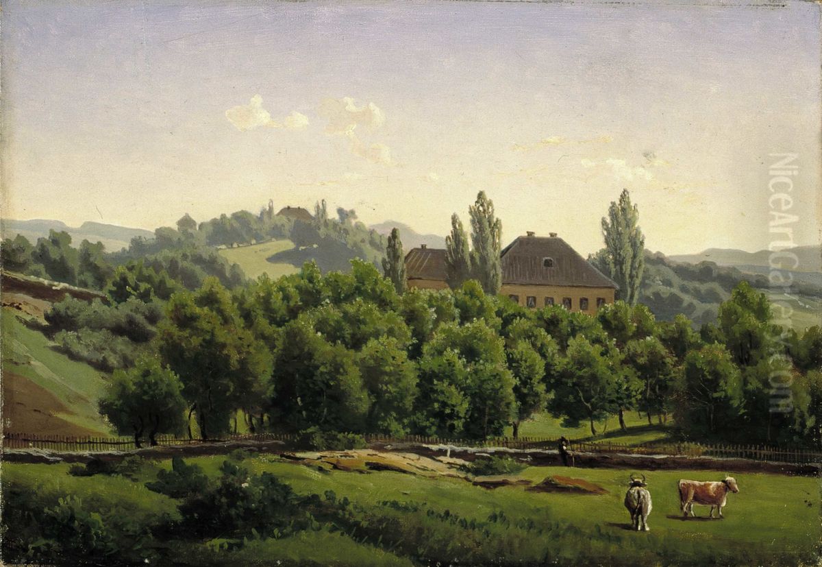 Bakkehuset Oil Painting by Joachim Frich