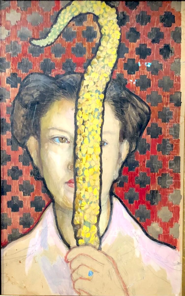 Ester von Christierson (Tulikukka) Oil Painting by Akseli Valdemar Gallen-Kallela