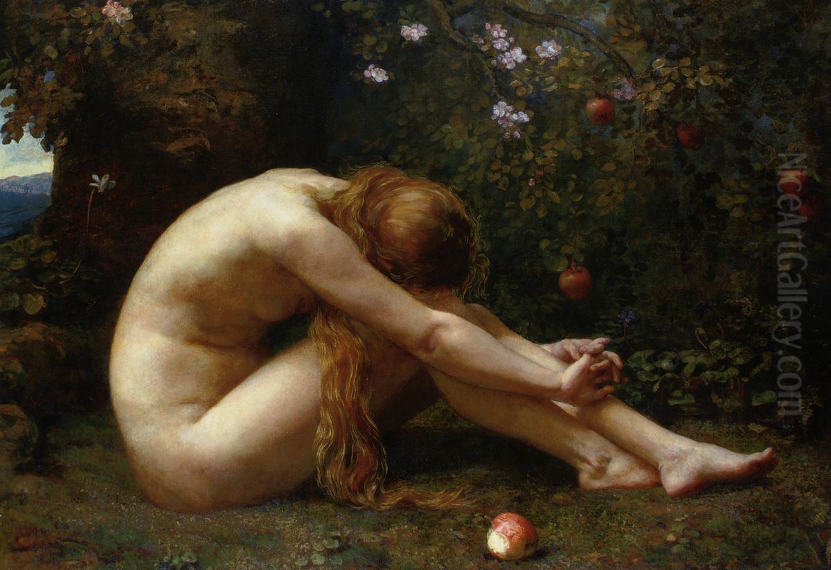 Eve Oil Painting by Anna Lea Merritt