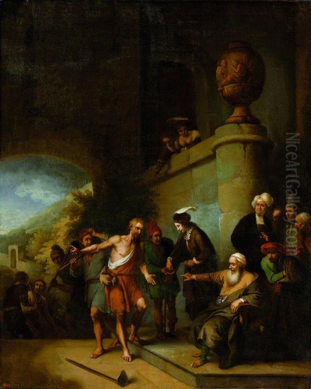 Parable of the Workers in the Vineyard Oil Painting by Christian Wilhelm Ernst Dietrich