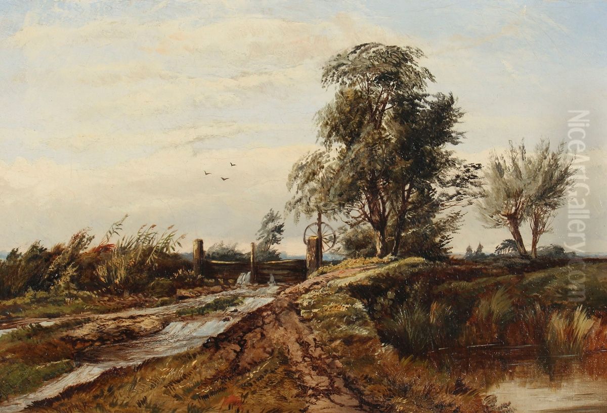 Irrigation Canal Oil Painting by John Berney Crome
