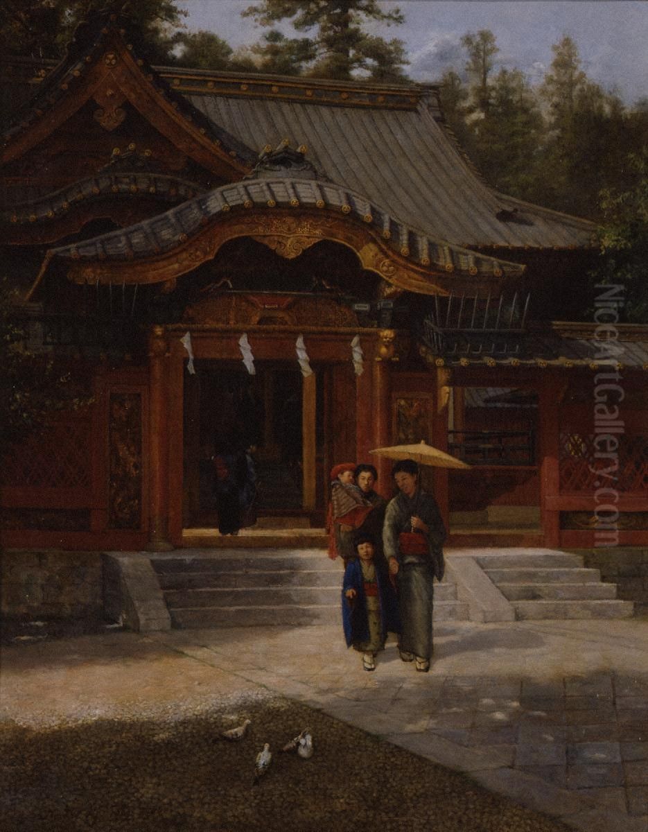 Ueno Toshogu Oil Painting by Harada Naojiro