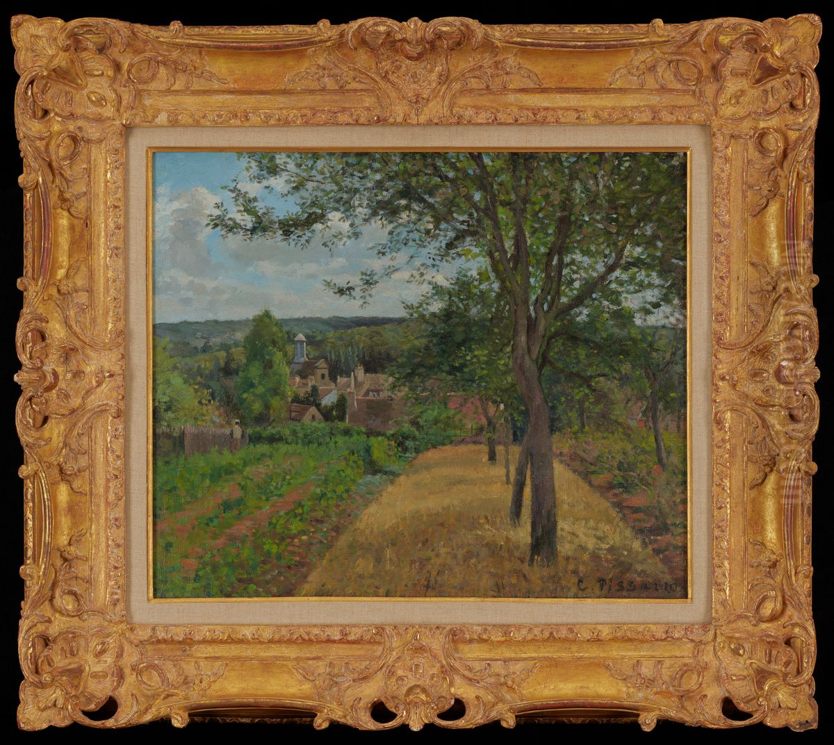 Orchards at Louveciennes Oil Painting by Camille Pissarro