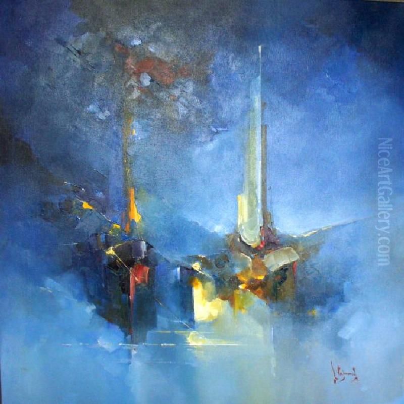 Colors of the night. Oil Painting by Julio Fernandez Cabral
