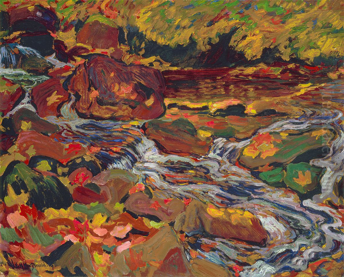Leaves In the Brook Oil Painting by J. E. H. MacDonald