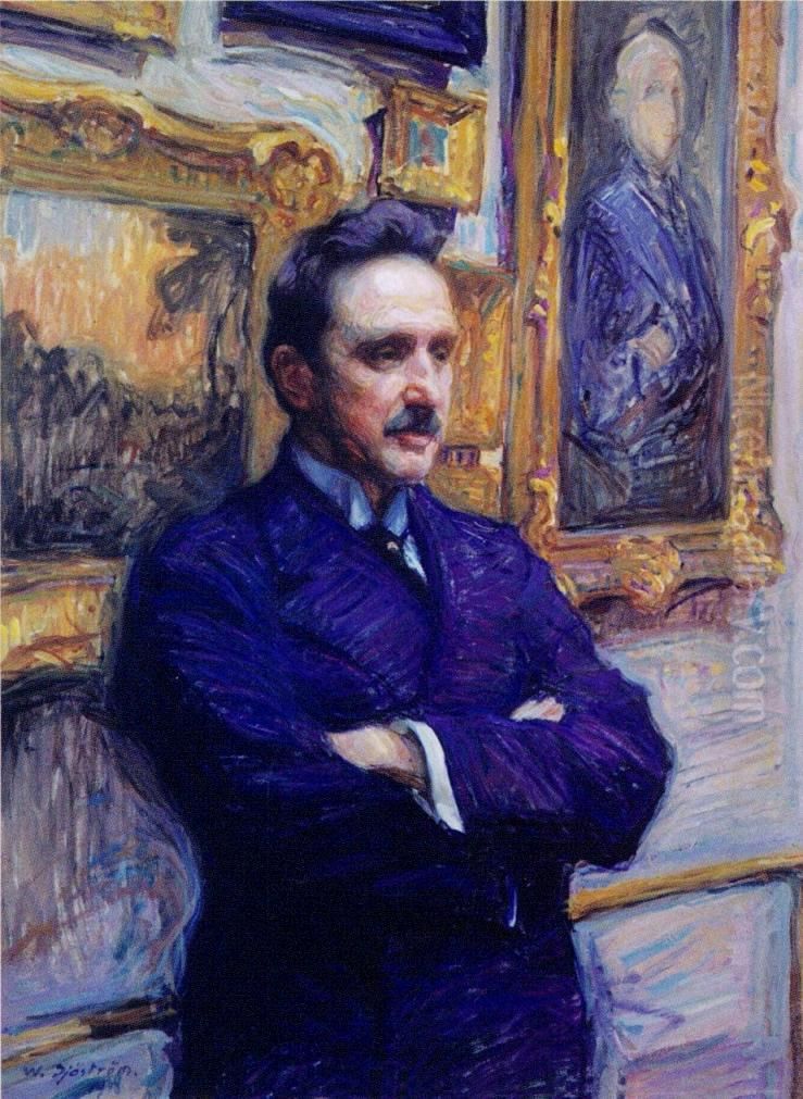 Professor J. J. Tikkanen Oil Painting by Vilho Sjostrom