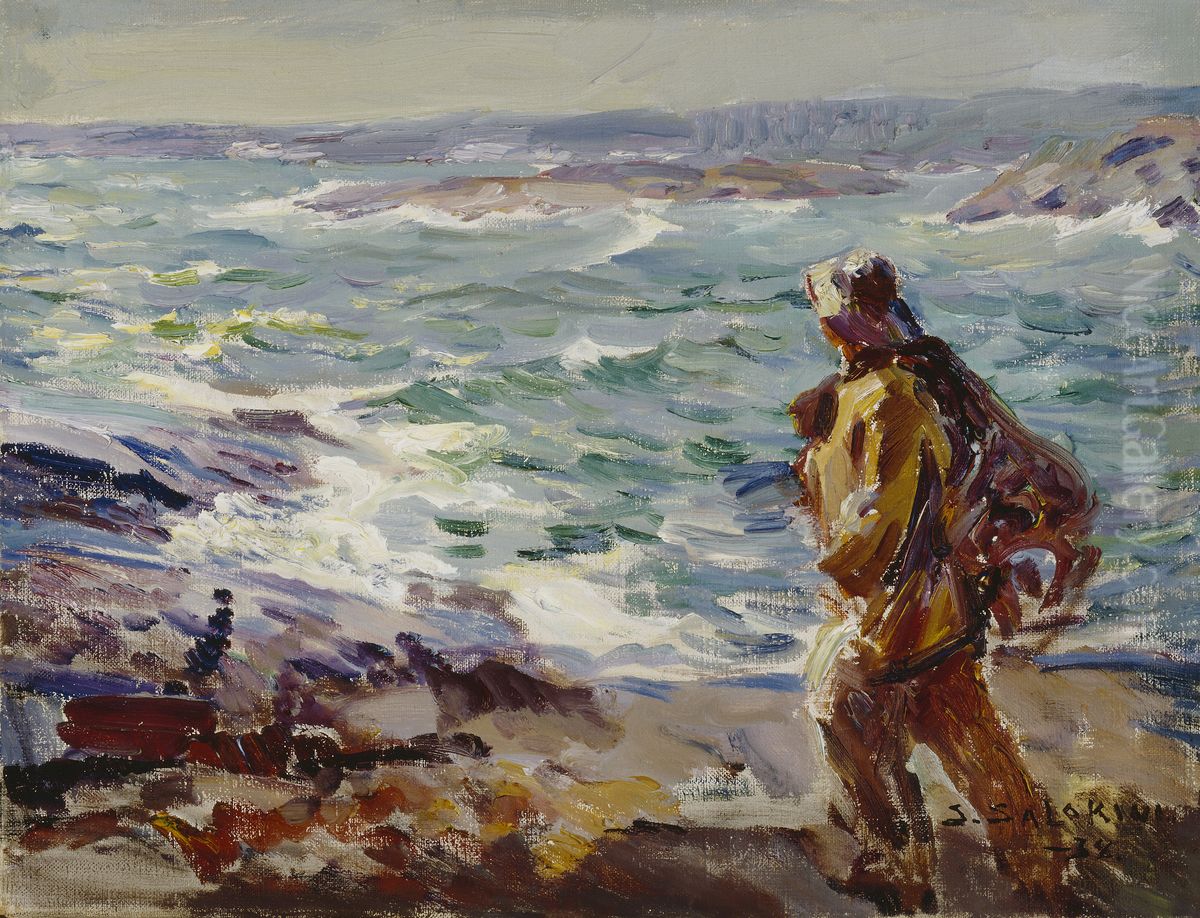 Aurinkoa kohti Oil Painting by Santeri Salokivi