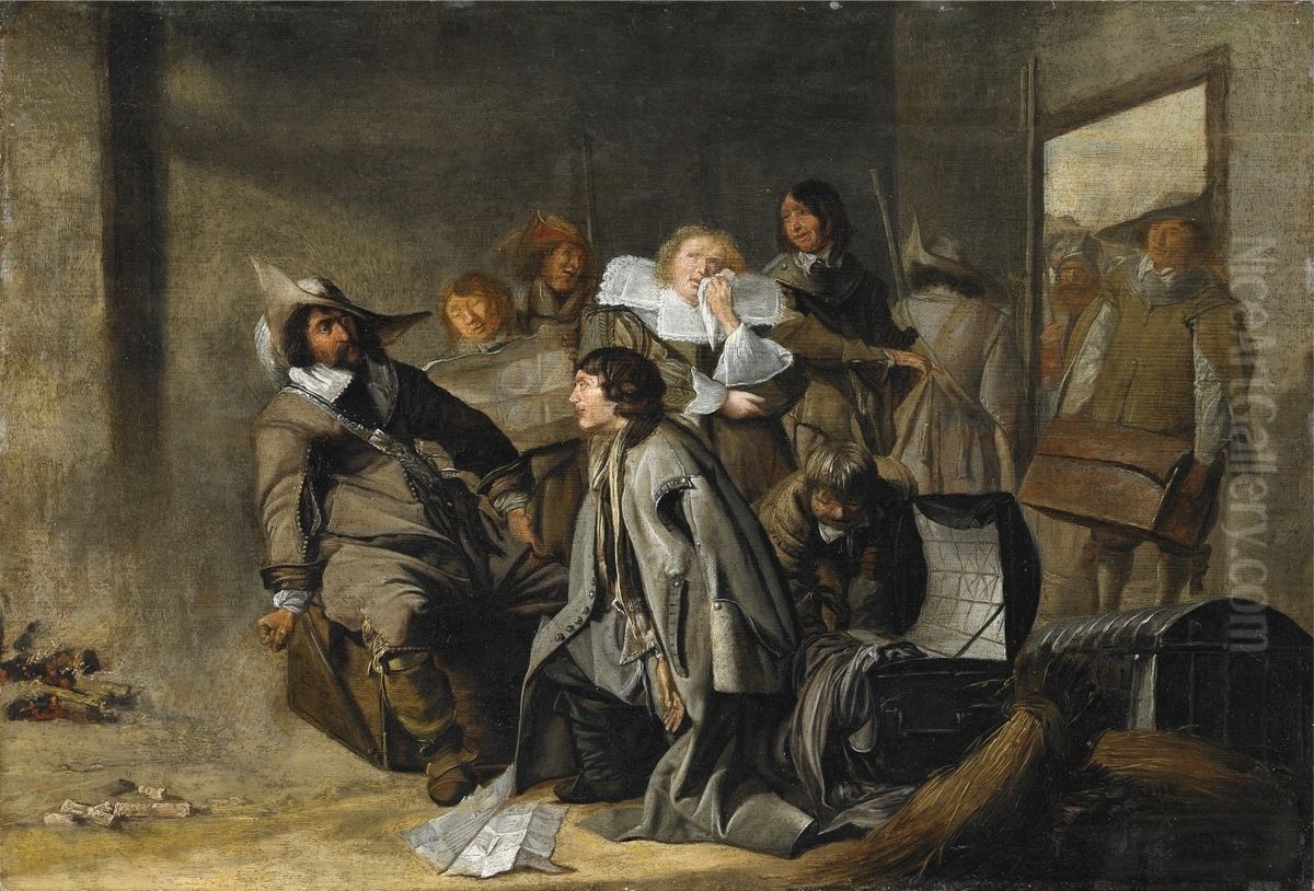 The Distraint Oil Painting by Jacob Duck