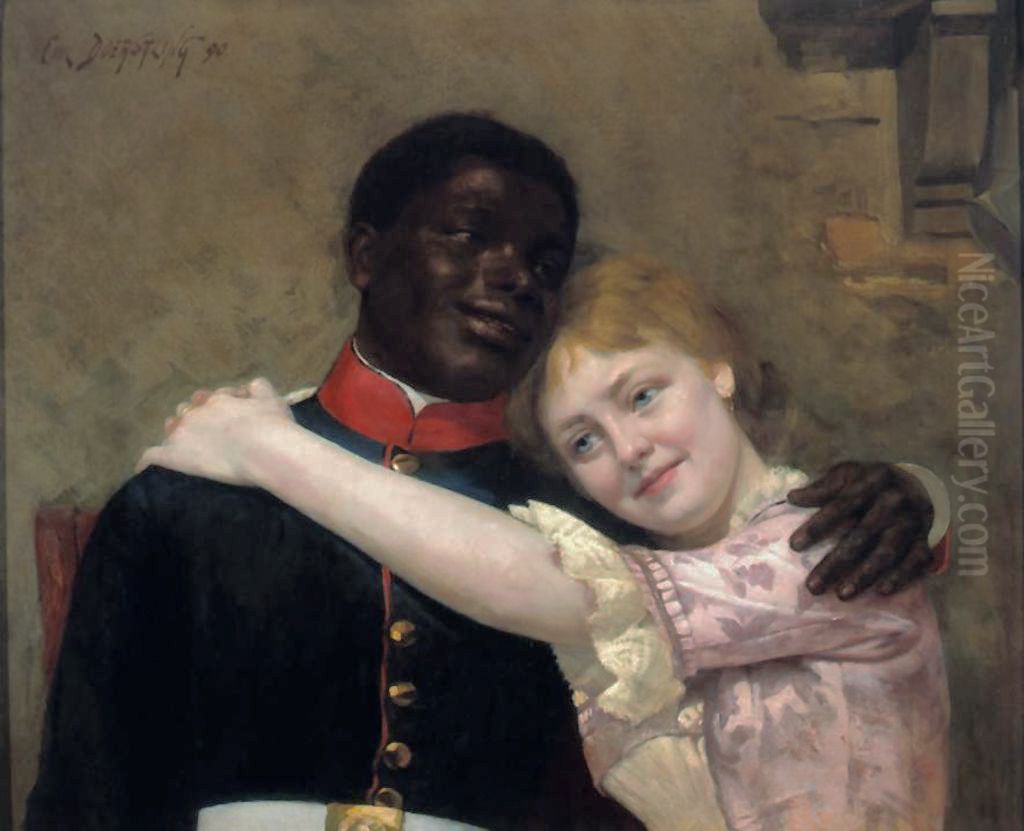 Prussian love happiness Oil Painting by Emil Doerstling