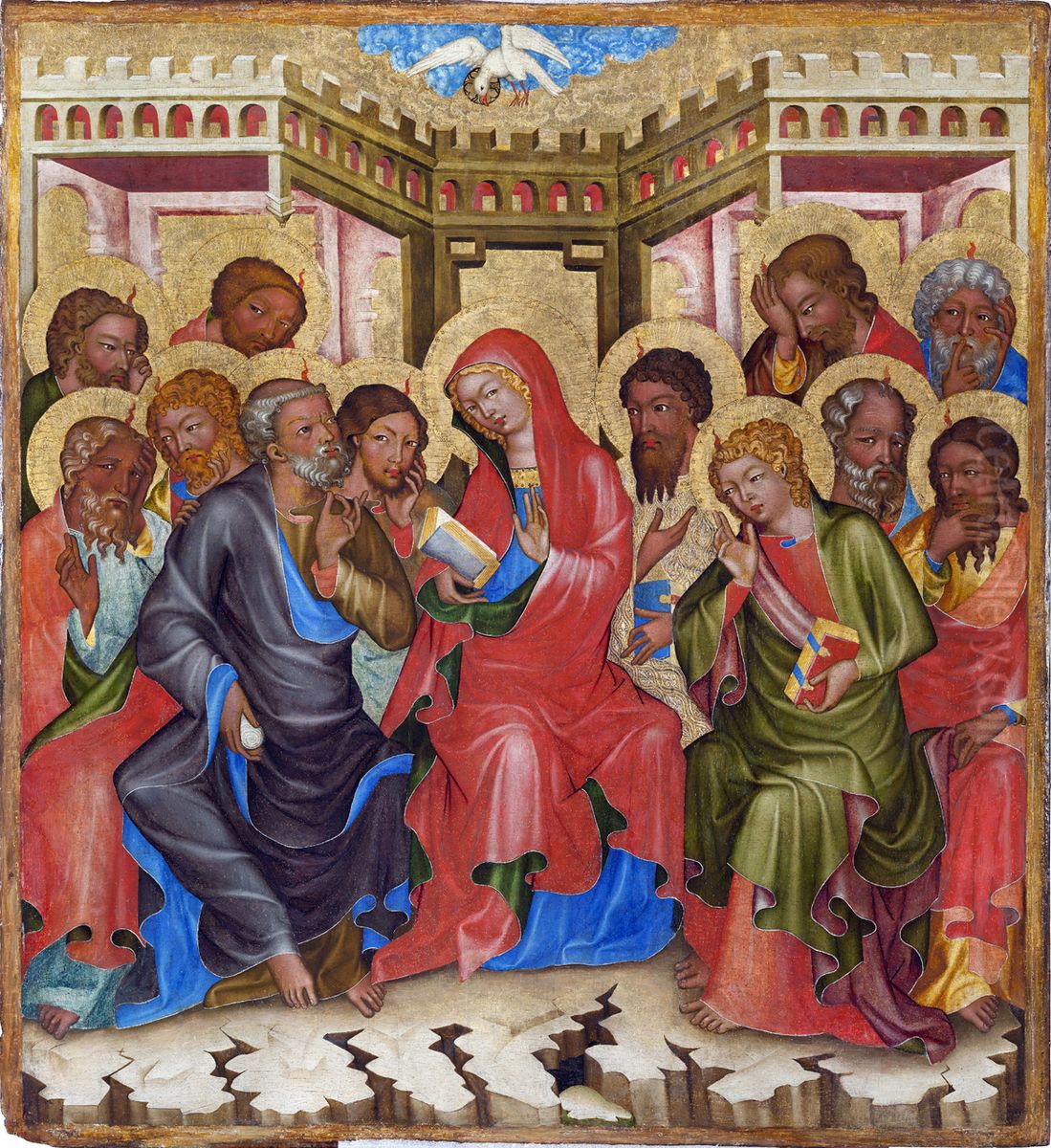 Descent of the Holy Ghost Oil Painting by Master of Vyssi Brod