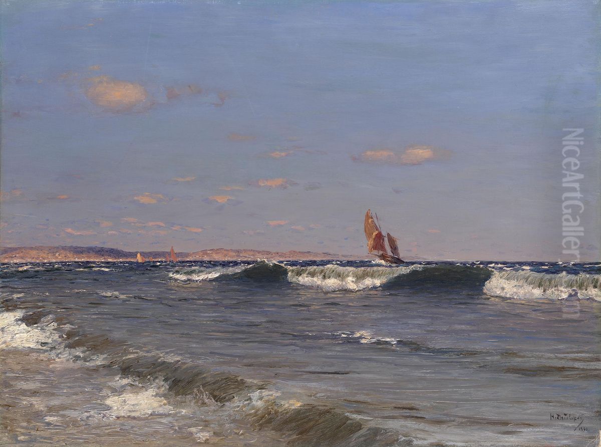 <<Nabegausej volny>> Oil Painting by Nikolay Nikanorovich Dubovskoy