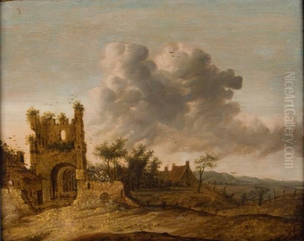 Landscape with ruins Oil Painting by Jan van Goyen