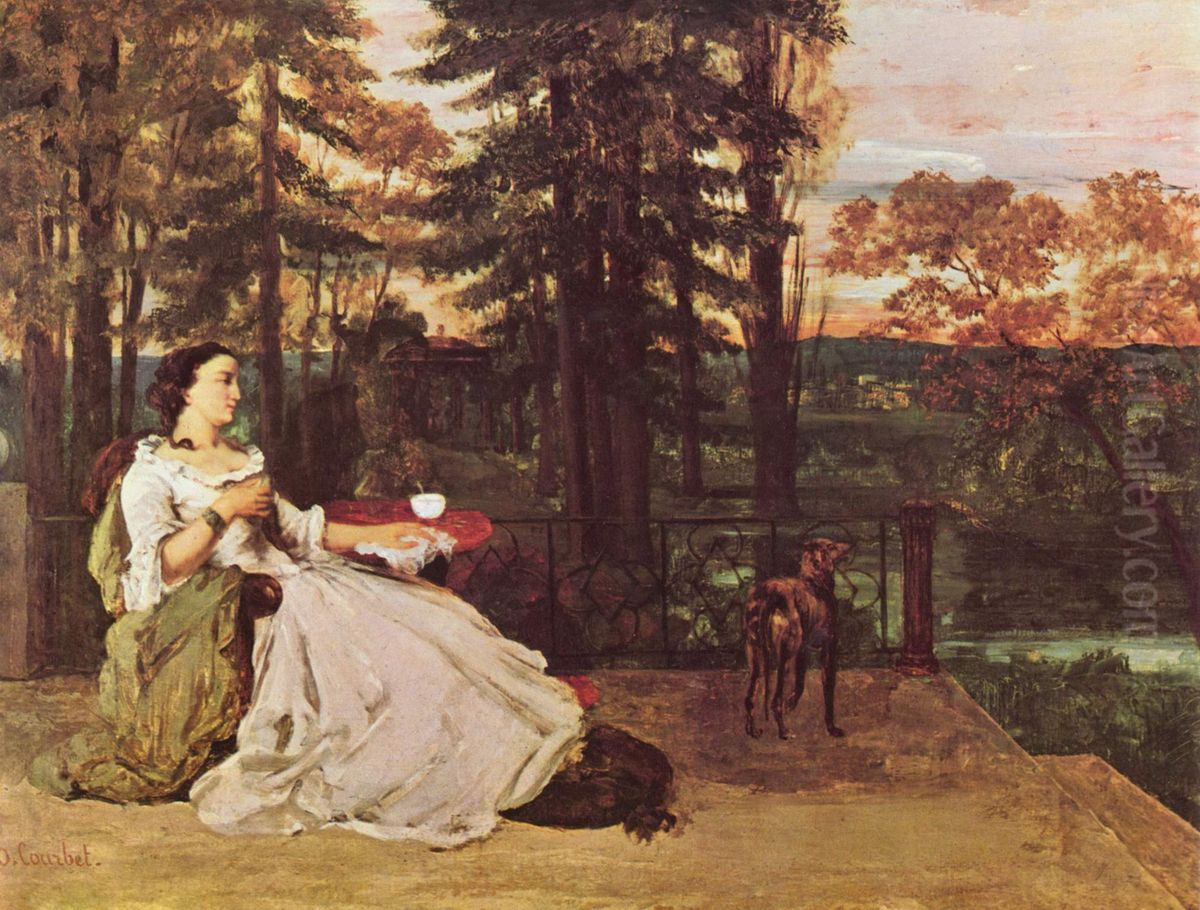 Le dame de Francfort Oil Painting by Gustave Courbet