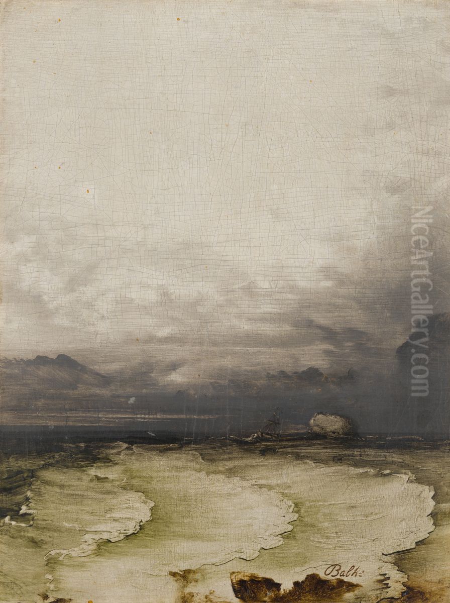 Strandparti Oil Painting by Peder Balke