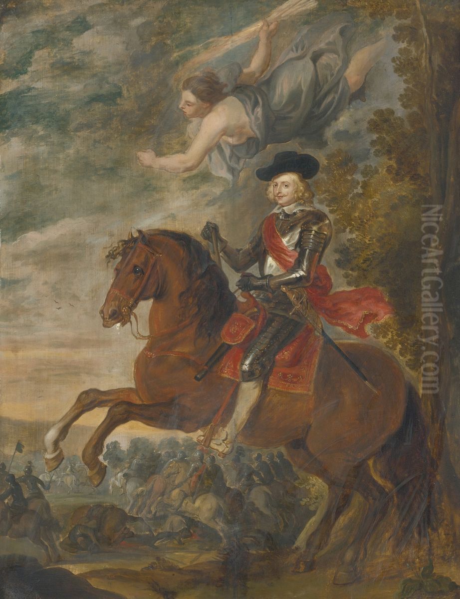 Portrait of Cardinal-Infante, Archduke Ferdinand of Austria on Horseback Oil Painting by (studio of) Rubens, Peter Paul