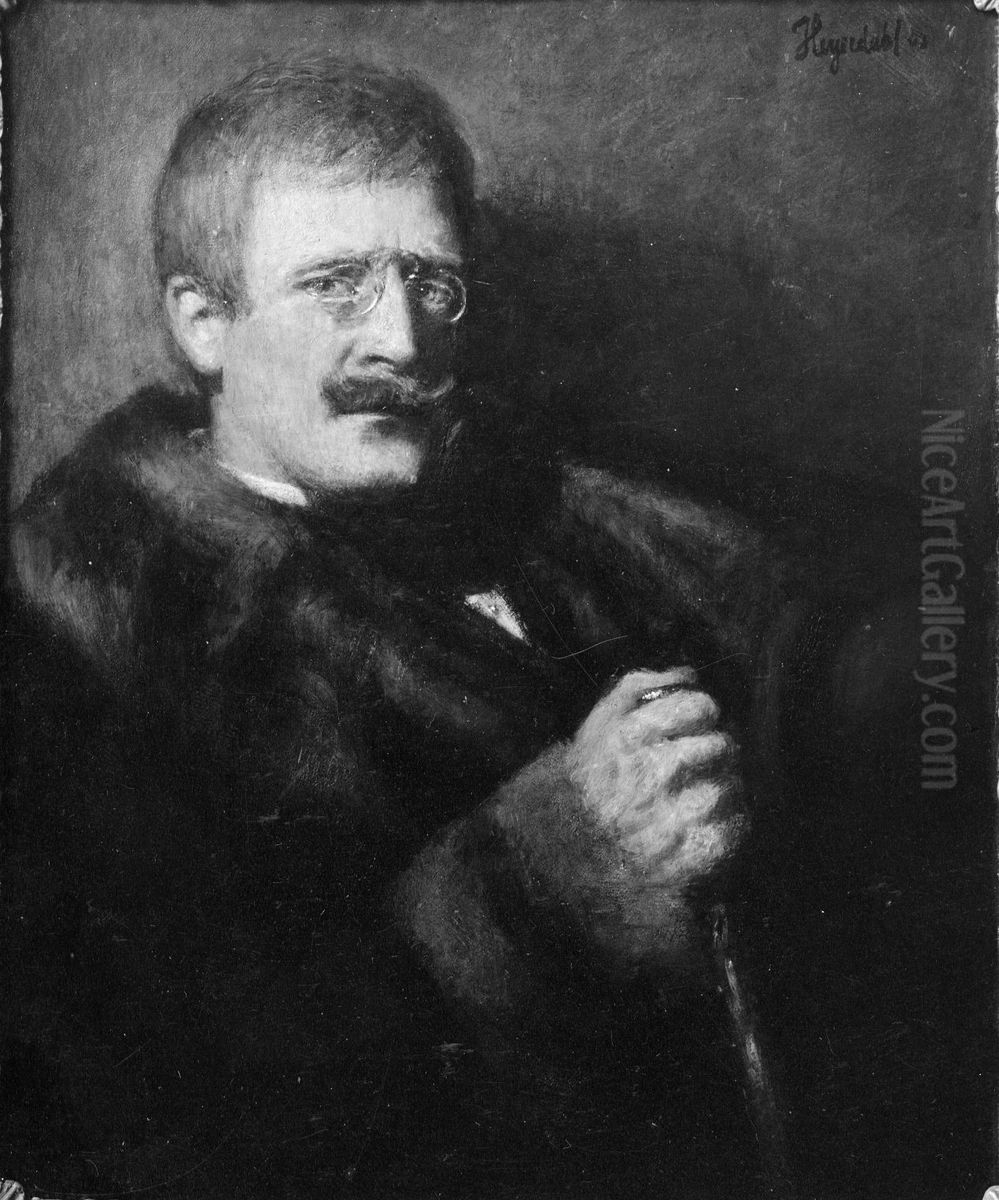 Knut Hamsun Oil Painting by Hans Heyerdahl