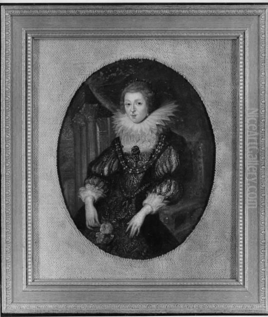 Portrait of Anna van Oostenrijk, koningin van Frankrijk Oil Painting by (studio of) Rubens, Peter Paul