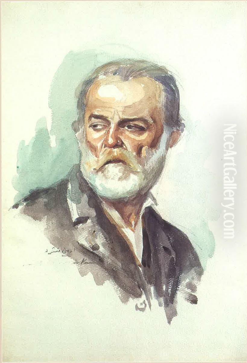 L' Armenien Errant. Oil Painting by Moustafa Farroukh