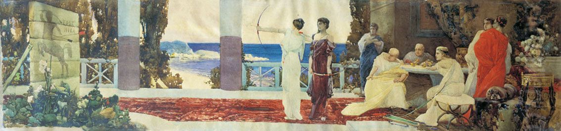 archery Oil Painting by Wilhelm Kotarbinski