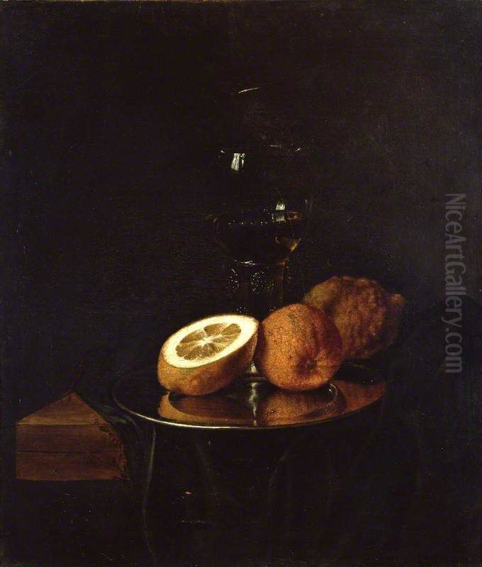 Still Life with Citrus Fruit Oil Painting by Pieter Janssens Elinga