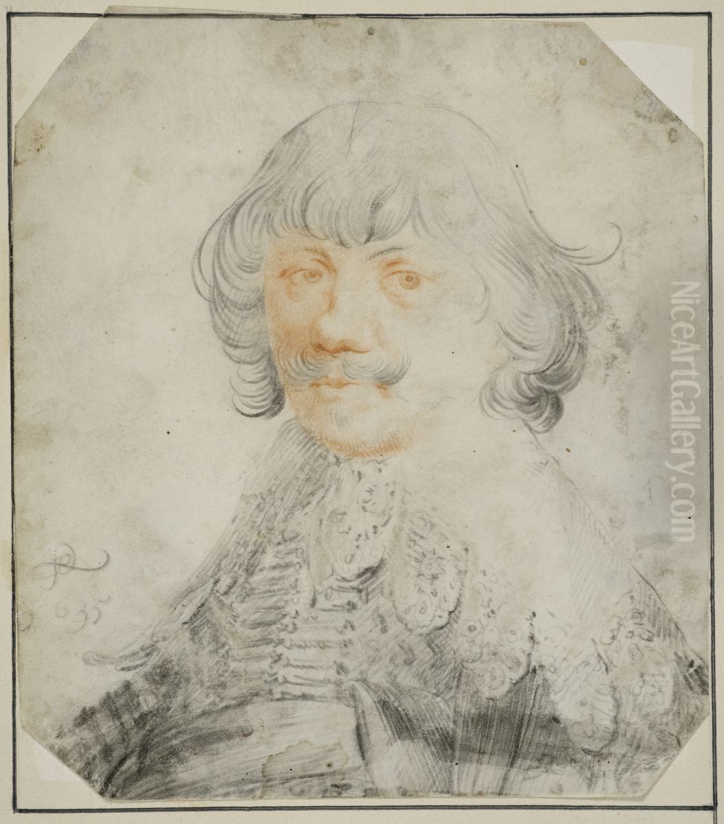 Portratt av en medelalders man Oil Painting by Pieter Quast