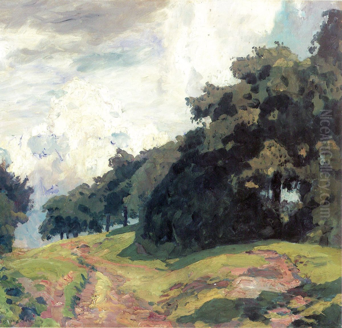 Oberhessische Landschaft Oil Painting by Eugen Bracht
