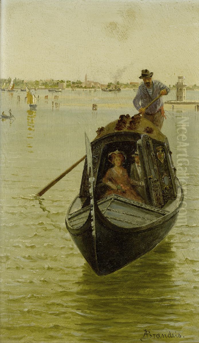 Venetian gondola Oil Painting by Antonietta Brandeis