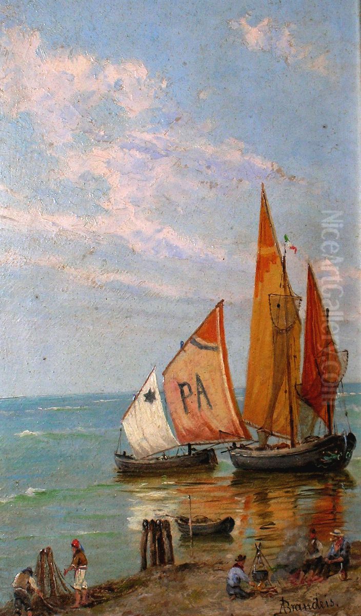 sailboats Oil Painting by Antonietta Brandeis
