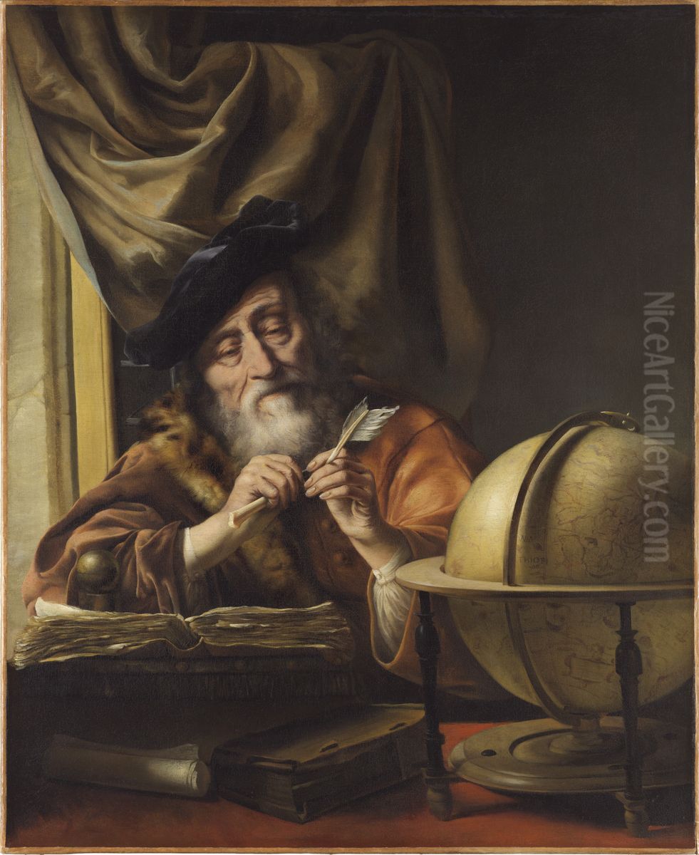 Scholar in His Study Oil Painting by Godfrey Kneller