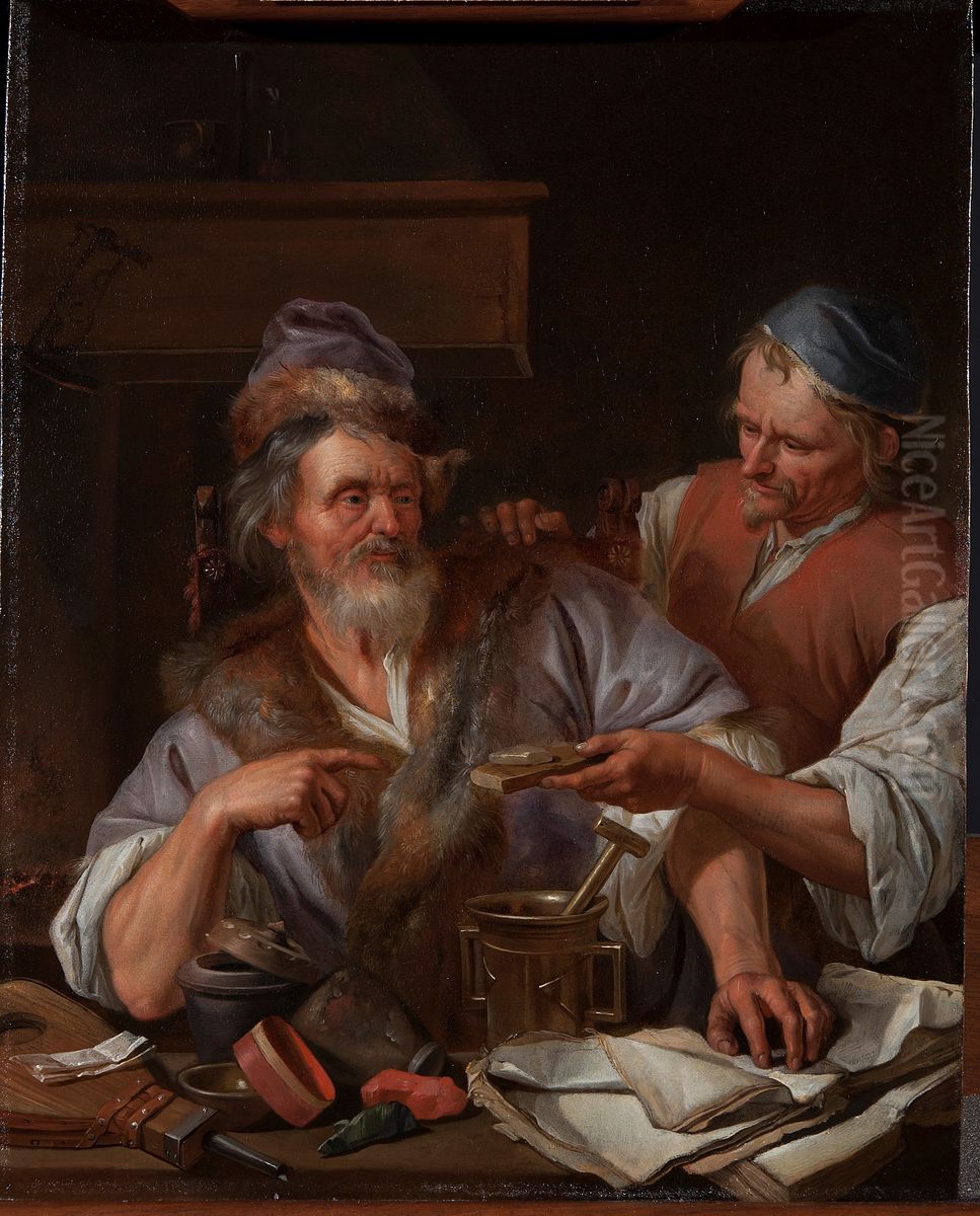 Alchemist Oil Painting by Jacob Toorenvliet