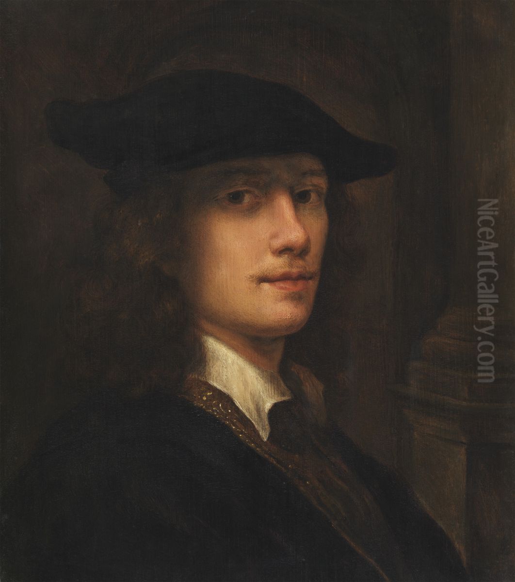 Portrait of a Man (Possible Self-Portrait) Oil Painting by Pieter Hermansz Verelst