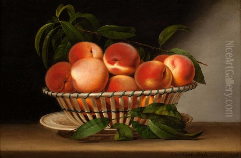 Bowl of Peaches Oil Painting by Raphaelle Peale