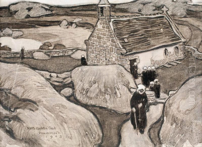 Church in the Country Oil Painting by Walter Appleton Clark