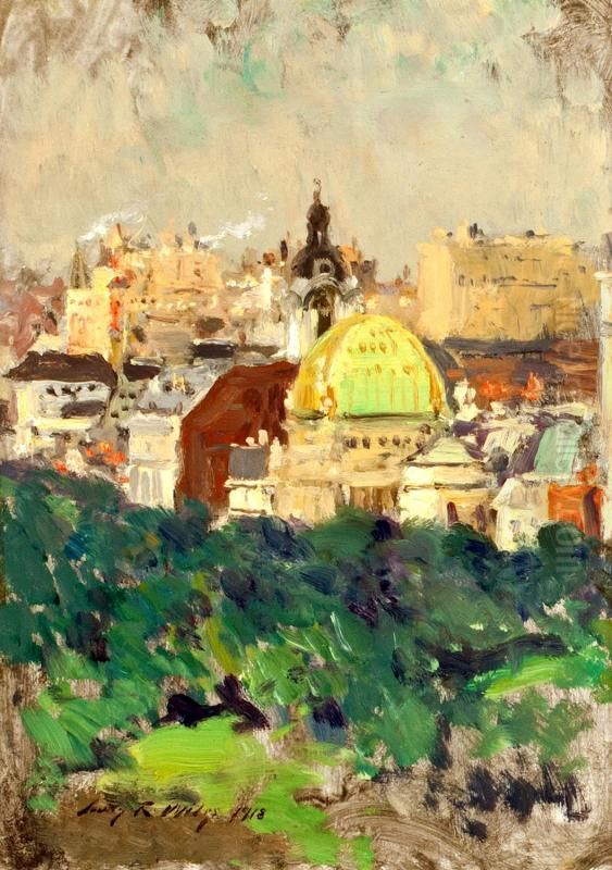 Fifth Avenue, Old Temple Emanu - El Oil Painting by Irving Ramsay Wiles