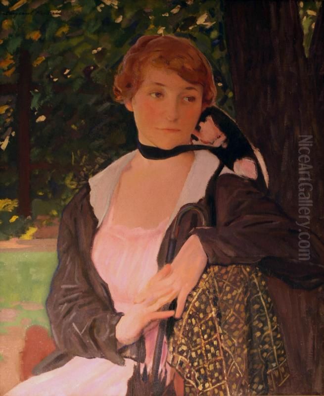 The Garden Hat Oil Painting by William Sergeant Kendall