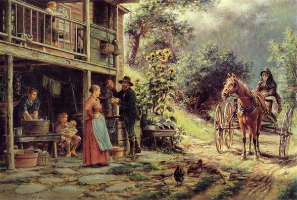 In The Shenandoah Valley (Off the Main Road) Oil Painting by Edward Lamson Henry