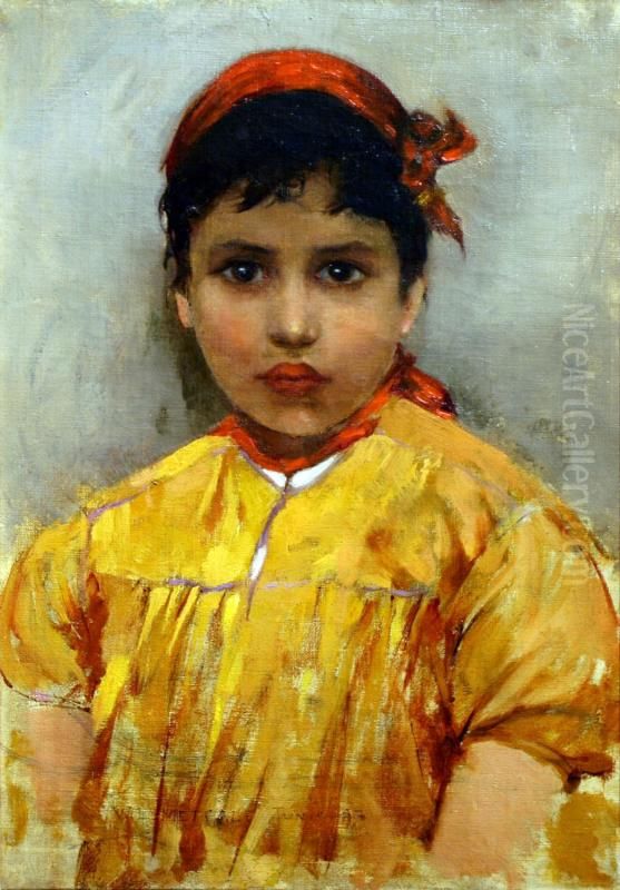 Jewish Girl, Tunis Oil Painting by Willard Metcalf