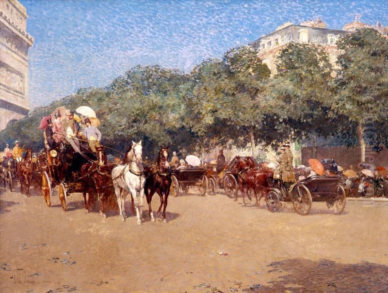 Le Jour du Grand Prix Oil Painting by Childe Hassam