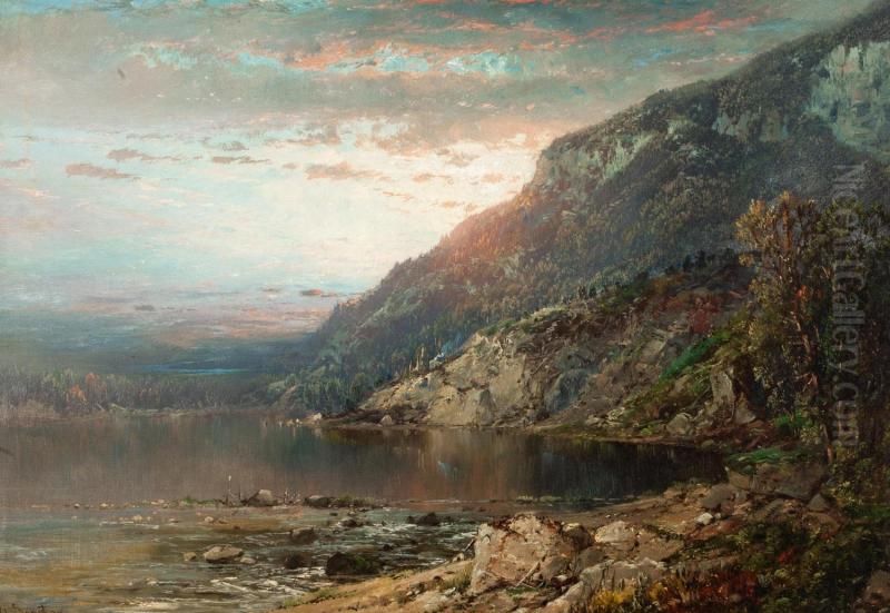 Lake in the Mountains Oil Painting by William Louis Sonntag, Sr.