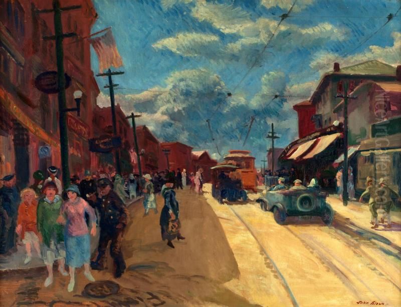 Main Street, Gloucester Oil Painting by John Sloan