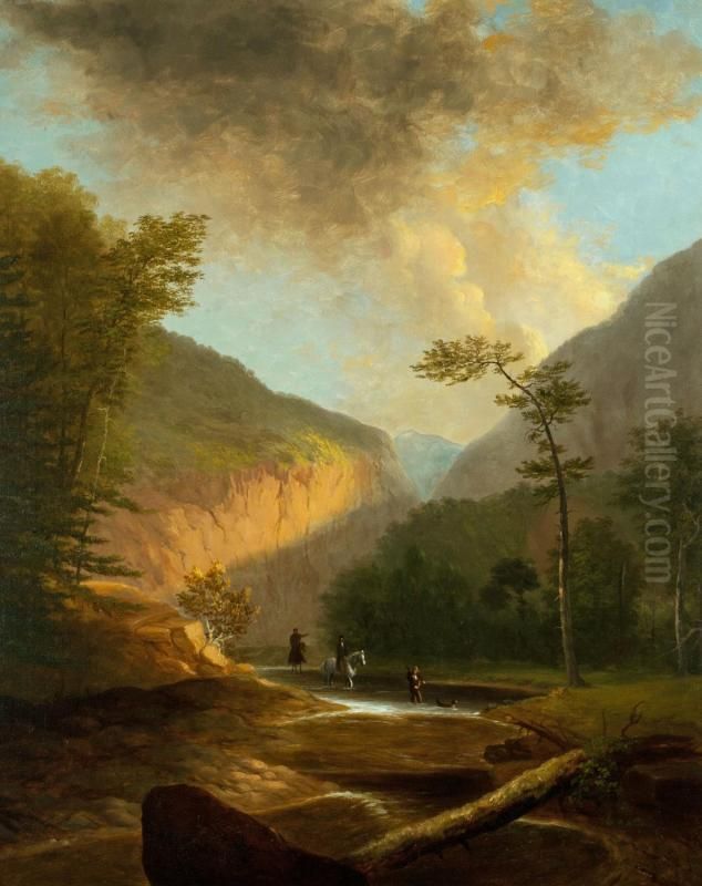 Mountain Stream Oil Painting by Alvan Fisher