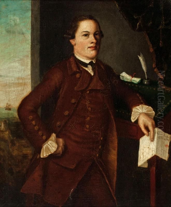 New England Merchant Oil Painting by Charles Willson Peale