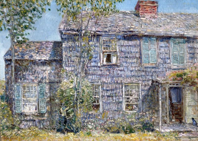 Old House, East Hampton, L.I. Oil Painting by Childe Hassam