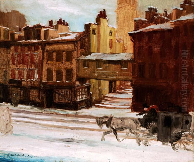 Paris Street No. 2 Oil Painting by Everett Shinn
