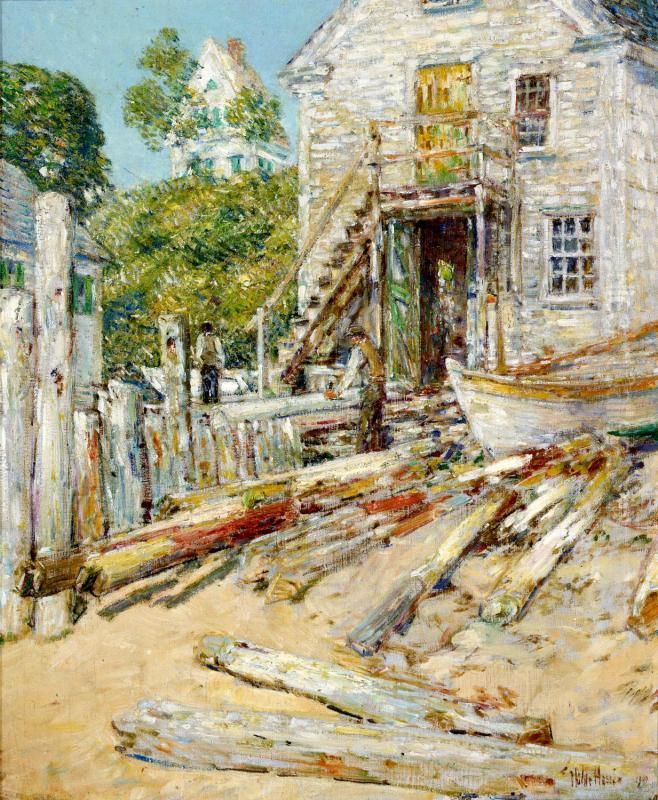 Rigger's Shop, Provincetown, MA Oil Painting by Childe Hassam