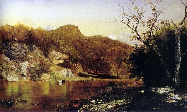 Rondout Creek Oil Painting by John Frederick Kensett